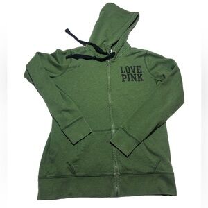 VS Pink Hooded Zip-Up Size Small Vintage